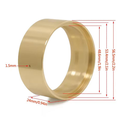 Brass Internal Beadlock Ring Clamp Ring 95g Wheel Weight Fit 1.9" Wheel Rim for 1/10 RC Crawler Axial SCX10 II 90046 TRX-4 VS4-10 SCX10 Pro Upgrade Parts (2PCS)
