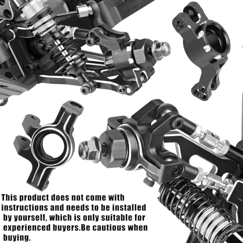 Upgrade Parts for 1/16 Mojave GROM 223S DSC 4X4 RTR,RC Shock& Arms&Drive Shaft CVD&Steering Knuckle Kit&Shock Tower&Adjustable Links&Steering Block&RC Gearbox&Sway Bar Kit,Black - color: Black(for 1/16)
