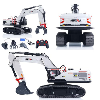 TOUCAN RC HOBBY 1/14 HUINA RC Metal Excavator Model 1594 Radio Light Battery 28CH Sound