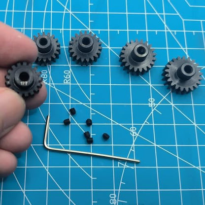 32P Steel Pinion Gear Set 1/8 inch Hole 12T 13T 14T 15T 16T for Traxxas Slash Hoss RustlerJato Bandit Nitro Stampede 2WD 4X4 VXL Motor Pinion Upgrades Parts