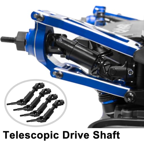 Aluminum 1/16 Suspension Arms Front Rear and Upper Lower Suspension Arms | for Traxxas 1/16 Mini Slash 4X4 BL-2s 108164-1 RC Truck Upgrade, Blue - color: Blue