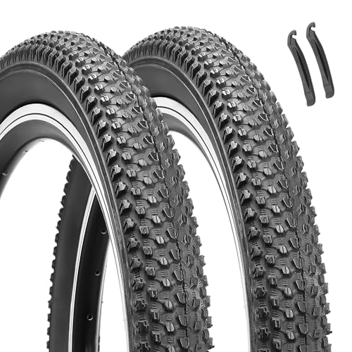 Hycline Mountain Bike Tire: 20/24/26/27.5-inch Folding Replacement High-Performance Wear-Resistant Bicycle Tires for MTB Off-Road Bike - size: 20x2.125 30TPI, style: Qty 2 Tires