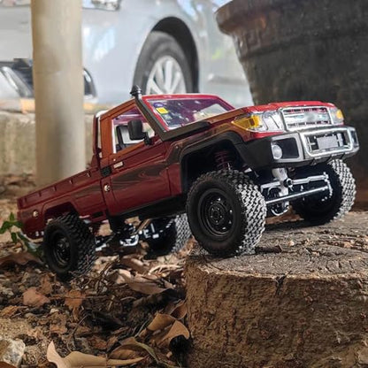 1/12 RC Truck LC 79 Pickup Trucks 2.4G Full Proportional Rock Crawler 4WD Electric Remote Control Car Off-Road Climbing Vehicle RTR 280 Motor LED Searchlight Hobby Grade Drift Car 2 Batteries - color: Red