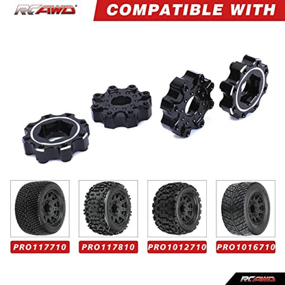 RCAWD for Pro-Line 1/8 8x32 to 17mm Zero Offset Aluminum Wheel Hex Adapters Upgrades Parts #PRO635600 - size: 17mm ZERO Offset