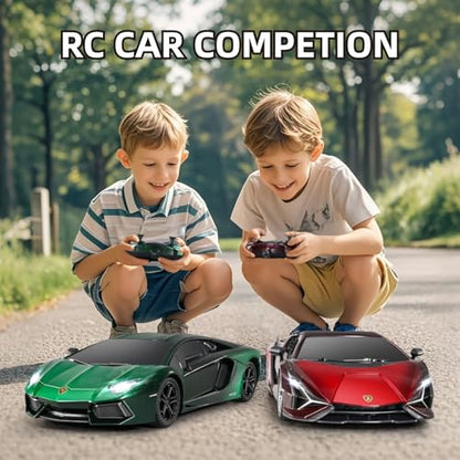 MIEBELY 1/24 Licensed Lamborghini Aventador RC Car Model Toy for Boys 6-12 | Officially licensed;2.4GHz control;LED; rechargeable 3.7V battery;sturdy ABS; indoor/outdoor play; gift for boys & collectors - style: Lamboghini LP700