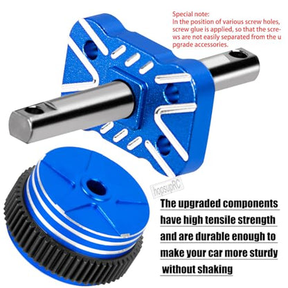 Aluminum Differential Locker Spool Diff Locker Mounts Set Upgrades Part for 1/10 Slash/Rustler/Stampede/Bandit 2WD(VXL),Sealed Differential Case Hops Up.Navy Blue - color: Navy Blue(for 1/10)