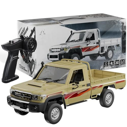 RC Rock Crawler Model, 2.4GHz All-Terrain 15KM/H Remote Control Pickup Car with LED Lights, 1:14 Scale Off-Road Truck for Adults - color: Sg-1405 Receiver Yellow