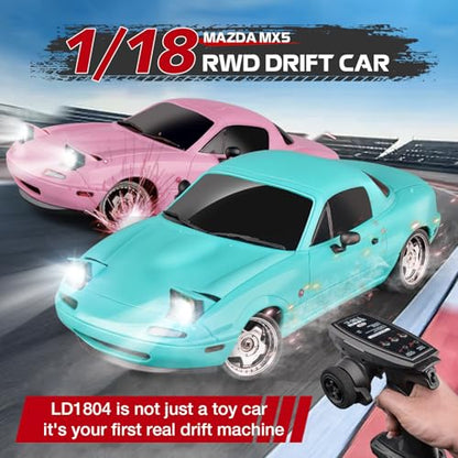 ARRIS LD1804 1/18 Mazda MX-5 RC Drift Car RWD with Gyro RTR | Miata Styling, LED Lights, Smooth Drifting, JDM Roadster Experience