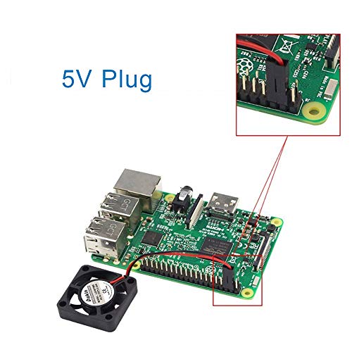 2Pcs 3007 Fan for Raspberry Pi 5 30x30x7mm Cooler Pi Brushless Cooling Case Fan 30MM 1.18in 3.3V 5V DC Quiet for Raspberry Pi 4, Pi 3 B+, Pi 3 B, 2, B+, Pi Zero/Zero W,Robot Project - color: Black-2pcs