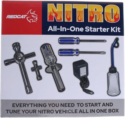 Nitro Starter Kit w/Tools, (Empty) Fuel Bottle, Glow Igniter w/charger(1set)