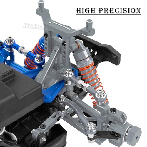 RC Upgrades Part for 1/18 LaTrax Teton,Chassis,A Arms,Drive Shaft Axles,Caster Block,Steering Blocks,Rear Stub Axle Carriers,Links,Differential Housing,Shocks,Shock Tower,Body Mounts,Titanium - color: (Titanium)