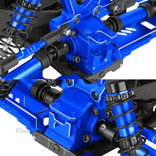 RC Aluminum Transmission Gearbox Case & 37T Diff Gear Upgrades Part for 1/10 Slash/Rustler/Stampede/Jato 4X4 4WD VXL/XO-1,Replace #6880#6881,Navy Blue - color: Navy Blue-(rc Upgrades Part）