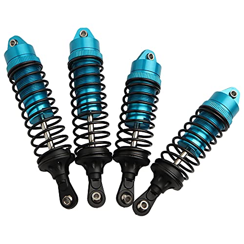 5862 Front & Rear Aluminum Alloy Shock Absorber for 1/10 Slash 4x4 Hoss Rustler Stampede Bandit VXL Shock Parts Replace of 3760 3762 SLA014 (4-Pack) (Blue) - color: Blue