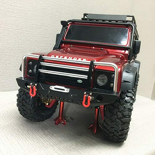 LCX Racing 1/10th RC Crawler Car Metal Bull Push Bar Front Bumper for TRX4 TRX-4 Axial SCX10 II 90046 Redcat Gen8 Scout II, Upgrades Parts Accessories