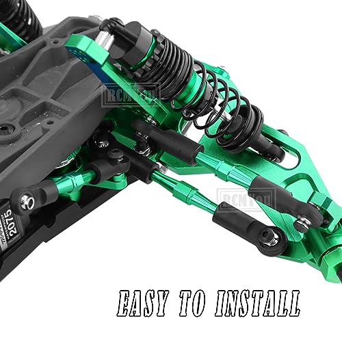 Aluminum Turnbuckles Camber Links Upgrades Part for 1/10 Slash 2WD/Stampede 2WD/Rustler 2WD/Bandit 2WD, Alloy Turnbuckles Camber Links Hops Up,Green - color: Green for Rustler 2wd