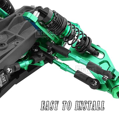 Aluminum Turnbuckles Camber Links Upgrades Part for 1/10 Slash 2WD/Stampede 2WD/Rustler 2WD/Bandit 2WD, Alloy Turnbuckles Camber Links Hops Up,Green - color: Green for Rustler 2wd