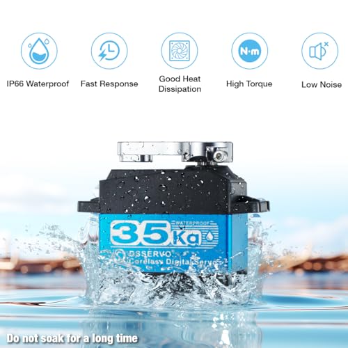 DS3235 35kg Digital RC Servo High Torque All Metal Gear Coreless Motor Waterproof Servo Motors for RC Robot, Car, Truck (Control Angle 270°)