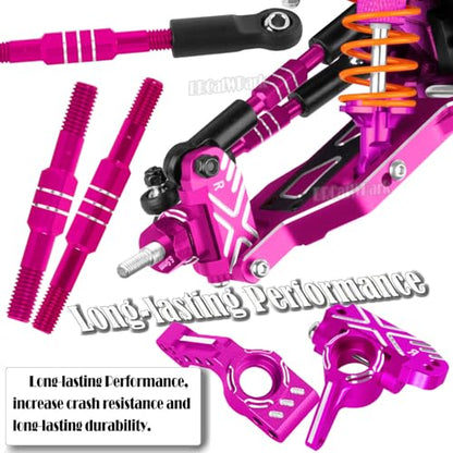 RC Upgrades Part for 1/10 Slash 2WD (VXL),A-Arm,Shock Absorber,Drive Shaft,Caster Block,Steering Blocks,Stub Axle Carriers,Steering Bellcranks,Links,Shock Tower,Front Bulkhead,Pink - color: Pink - (Upgrades)