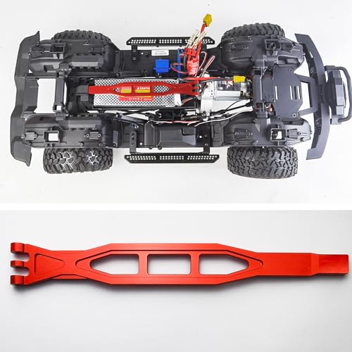 Aluminum Alloy Battery Holder RC Battery Holder Strap Fixed Mounting Plate for 1/10 RC Crawler Car TRX4 TRX-4 Upgrades Upgrades Parts (Red) - color: Red