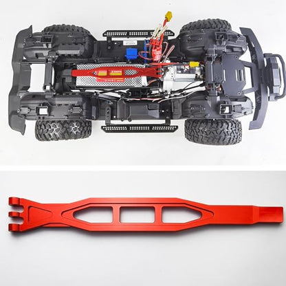 Aluminum Alloy Battery Holder RC Battery Holder Strap Fixed Mounting Plate for 1/10 RC Crawler Car TRX4 TRX-4 Upgrades Upgrades Parts (Red) - color: Red