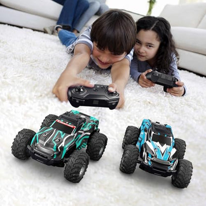 Resosese Remote Control Car for Boys, 1:16 Scale All Terrain RC Cars,High Speed 25Km/h Fast Car with Colorful Led Light and Spray RC Truck,Toy Car Gift for 6 7 8 9-14 Year Old Boys
