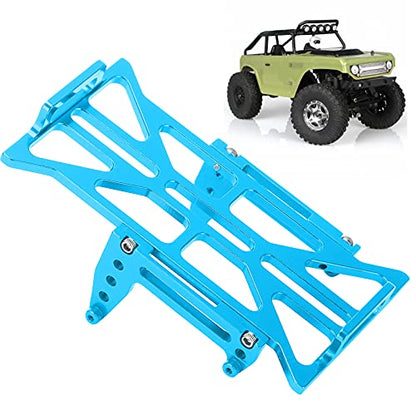RC Car Battery Mounting Plate Aluminum Alloy Tray Compatible with Axial SCX24 90081 C10 1 24 Silver Color Easy Installation and Disassembly (Blue) - color: Blue