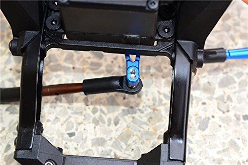 GPM 6Pc Set Upgrades Aluminum Servo Horn with Steering Link for 1/10 TRX4 Defender Trail Crawler (82056-4) RC Cars (Green)