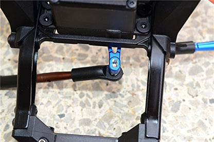 GPM 6Pc Set Upgrades Aluminum Servo Horn with Steering Link for 1/10 TRX4 Defender Trail Crawler (82056-4) RC Cars (Green)
