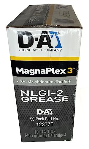 Magnaplex 3 | NLGI 2 | 14oz Grease Tubes | 10 Tube Case | 3% Moly | Lithium Complex Grease | High Temperature Protection | Extreme Load Protection | Multipurpose Grease