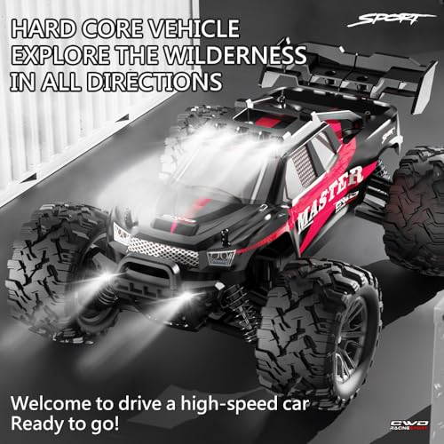1:16 Scale 4WD High Speed Off-Road Waterproof RC Truck with Dual Batteries | dual Lipo Batteries,Hobby Grade RC car for Adults & Kids