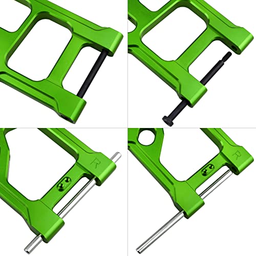 Aluminum Rear Lower Suspension Arms for ARRMA Kraton 8S BLX 1/5 Scale RC Truck (1 Pair), Replaces ARA330590 Upgrades (Green) - color: Green