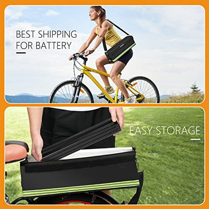 Lipo Battery Safe Bag Explosionproof, Large Capacity Fireproof Bag for Ebike Battery Charging and Storage