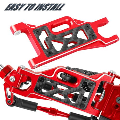 A Arms Upgrades Part for 1/10 Slash 2WD,Slash 2WD VXL,Alloy Aluminum Front Rear RC Suspension Arms,4PCS,Red - size: Red(only arms)