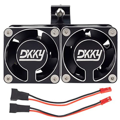 DKKY RC Motor Cooling Fan Heatsink 21000 RPM with 47-51mm Adjustable Mount for 1717 4985 Motors ARRMA Infraction Felony Limitless and Axial, Black - color: Black
