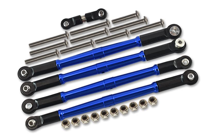 GPM for Arrma 1:8 KRATON 6S / Outcast 6S/ Talion 6S BLX/KRATON 6S V5 / Notorious 6S V5 Upgrade Parts Aluminum Turnbuckles Tie Rods - 5Pcs Set Blue