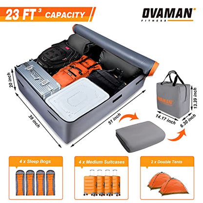 Car Rooftop Cargo Carrier Bag – 23 Cubic Feet Waterproof Heavy Duty 900D Roof Bag for All Vehicles SUV with/Without Roof Rack, Car Storage Bag with Anti-Slip Mat, 6 Hooks & Luggage Lock - size: 23 Cubic Feet