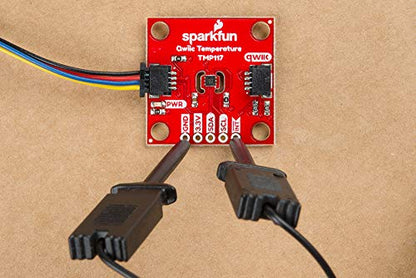 SparkFun High Precision Temperature Sensor - TMP117 (Qwiic) | Programmable temp alert limits Operating voltage 1.8V-5.5V 16-bit resolution NIST traceability Maximum range -55°C to 150°C