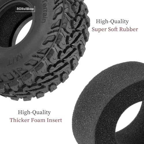 RC Alloy 1.9" Beadlock Wheels and Tires for 1/10 RC Crawler TRX4 SCX10 SCX10 III 90046 D90,1.9 RC Wheels and Tires 1.9 Beadlock Tires RC Rims,4 Packs,Brown - color: Brown(4pcs)