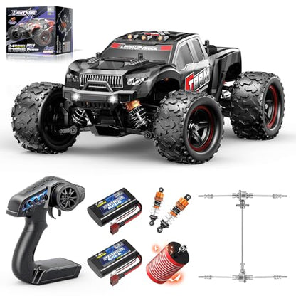 RC Cars 1:18 Brushless RC Car for Adults & Boys, All-Metal Drivetrain Off-Road RC Racing Truck 52 km/h, Fast Remote Control Car for Adults with 2 Batteries with Wearing Parts kit