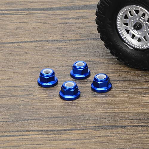 RCAWD Wheel Nuts for 1/7 UDR Unlimited Desert Racer 85086-4, New Maxx 1/10 Monster Truck 89086-4 89076-4 Upgrades, Hubs Hex Adapter M5 5mm Flanged Nylon Hop Ups Parts for #8447 Blue - color: Blue