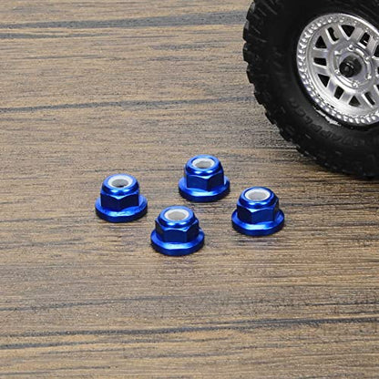 RCAWD Wheel Nuts for 1/7 UDR Unlimited Desert Racer 85086-4, New Maxx 1/10 Monster Truck 89086-4 89076-4 Upgrades, Hubs Hex Adapter M5 5mm Flanged Nylon Hop Ups Parts for #8447 Blue - color: Blue