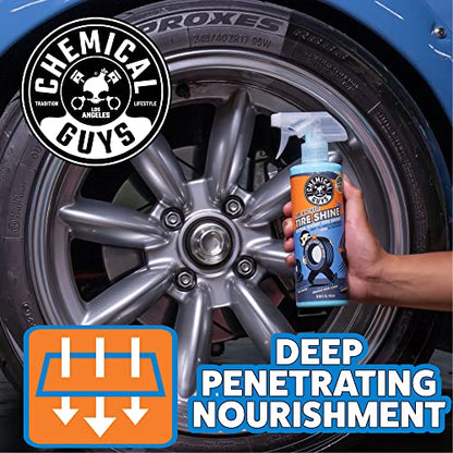 Chemical Guys, Tire Kicker Extra Glossy Tire Shine for Rubber & Trim, 16 oz | Sprayable dressing revives a deep wet look on tires, trim and bumpers, dries to the touch with no greasy sling - size: 16 Fl Oz, style: 2 Pack