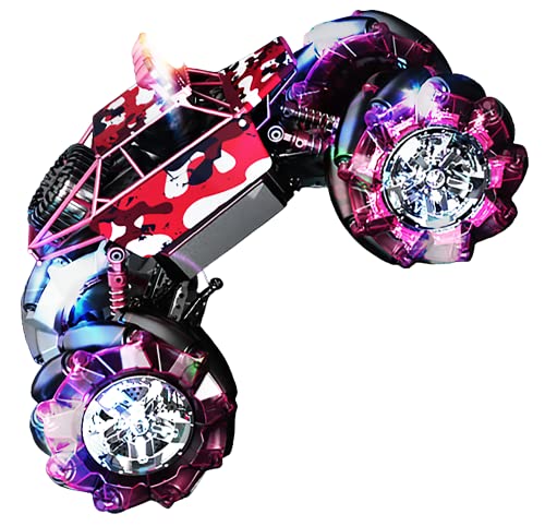 Chandler RC Car Rechargeable USB Dual Grip Remote Control Hand Gesture Sensor an Off Road Climbing Drift Stunt Car HBD88-P7 (Red) - color: Red