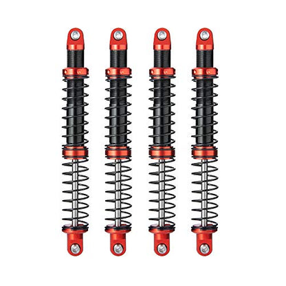 Que-T 4pcs Metal Shock Absorber Damper for 1/10 RC Crawler Car SCX10 D90 TRX4 TRX6 (115mm) - size: 115mm