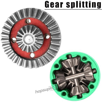 RC Front & Rear Diff Gear Upgrades Part for 1/14 M-J-X14210,14211,Metal Rear Gears Differential Assembly,Replacement 16420G2,Green