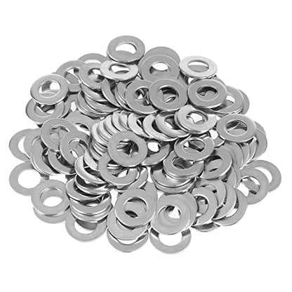 HELIFOUNER 100 Pieces M10x20x1.5mm Fender Washers, 304 Stainless Steel Large Fender Washers, Inner Diameter 10mm, Outer Diameter 20mm, Thickness 1.5mm - size: M10x20x1.5mm