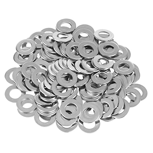 HELIFOUNER 100 Pieces M10x20x1.5mm Fender Washers, 304 Stainless Steel Large Fender Washers, Inner Diameter 10mm, Outer Diameter 20mm, Thickness 1.5mm - size: M10x20x1.5mm