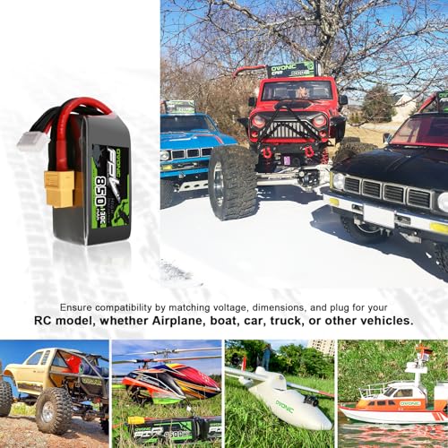 OVONIC 14.8V 130C 850mAh 4S Lipo Battery with XT60 Plug