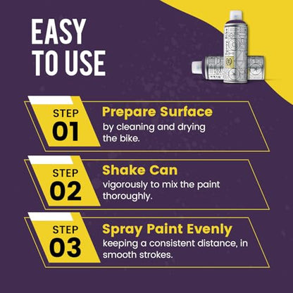Spray.Bike Spray Paint - Elderberry (Eggplant Purple) | Designed Mainly for Bicycles | Multi-Use Acrylic Spray Paint for Metal, Plastic | High Coverage Bike Paint, 400ml - color: Elderberry