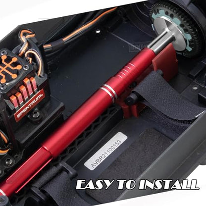 Aluminum RC Center Slider Driveshaft Upgrades Part for 1/10 Kraton 4x4 4S V2 BLX,Outcast 4x4 4S V2 BLX,Center Slider CVD Hops Up,Red - color: Red - Parts